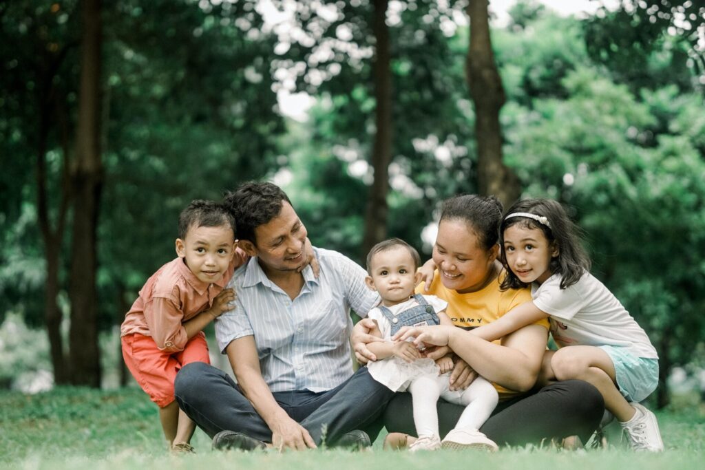 Family with strong bond.