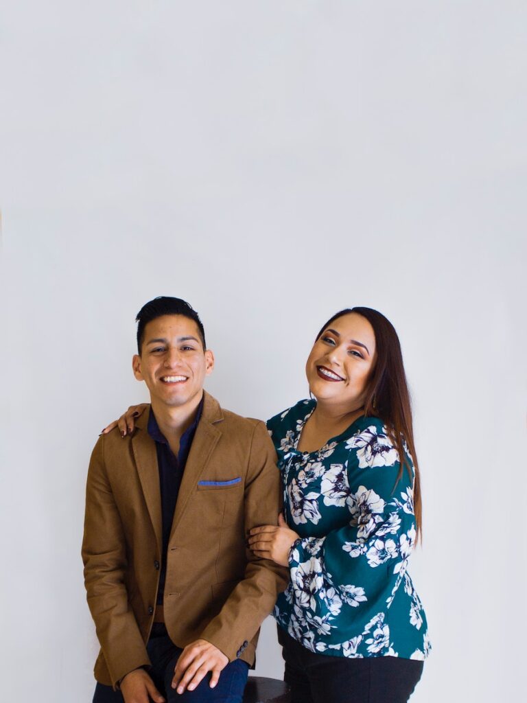 Mom with grown up son.